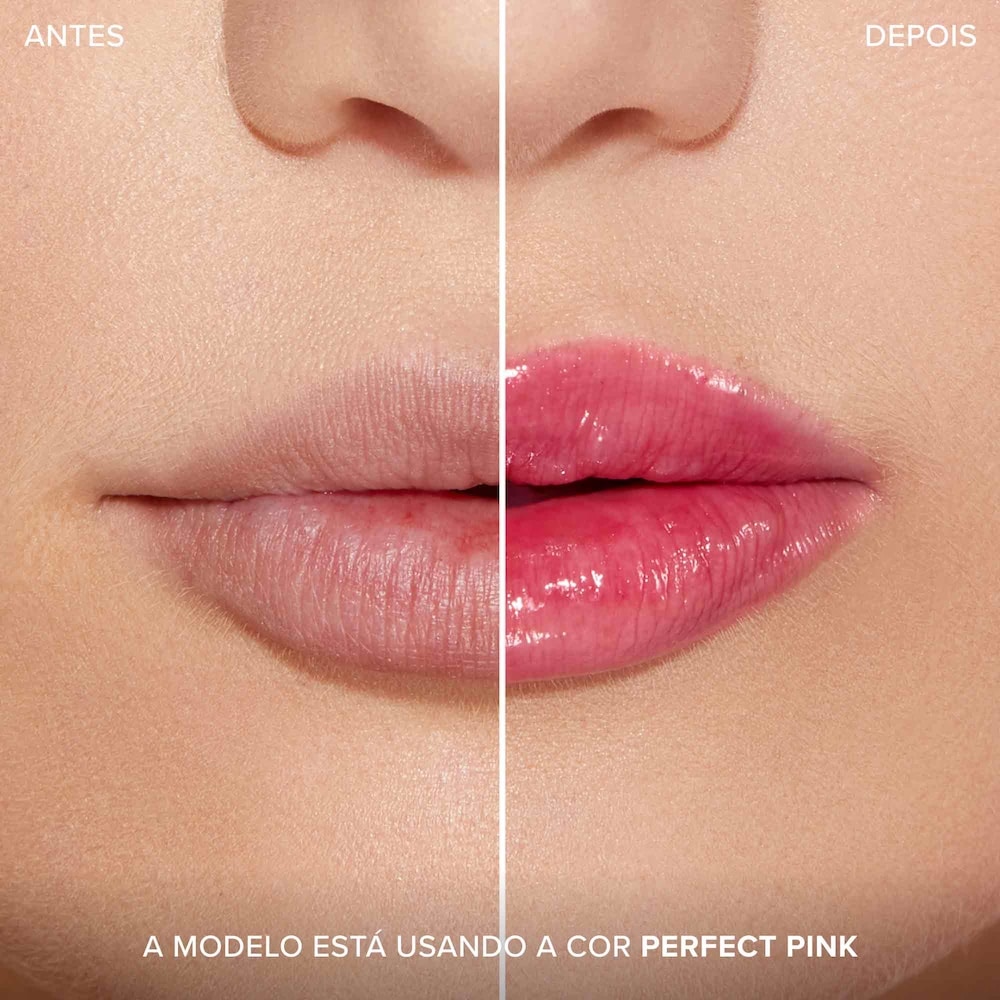 Gloss Labial Lip Injection Extreme Plumping Clicks, Perfect Pink, 1.5g