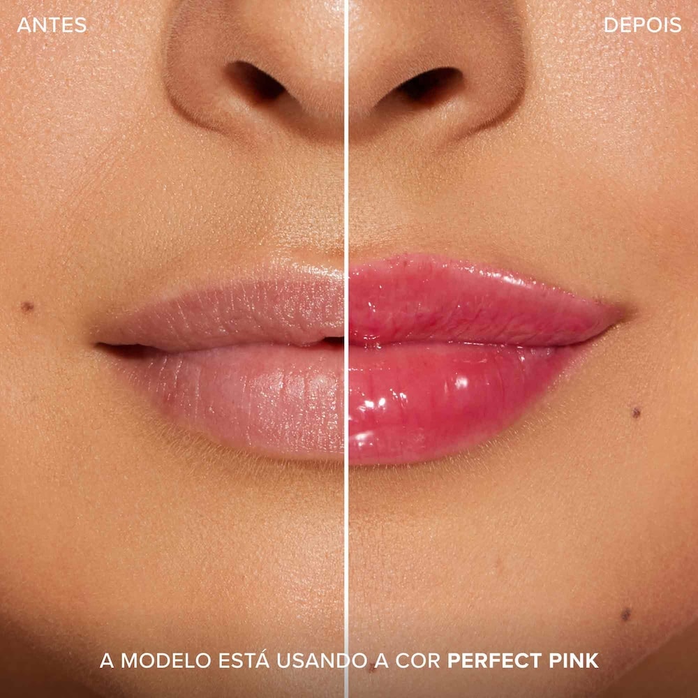 Gloss Labial Lip Injection Extreme Plumping Clicks, Perfect Pink, 1.5g